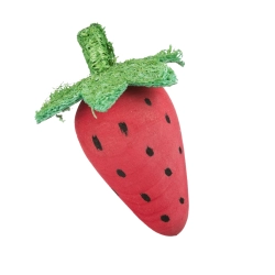 TRIXIE - Zestaw zabawek TRUSKAWKA i BURAK dla królików i gryzoni drewno + tykwa 6 i 9 cm